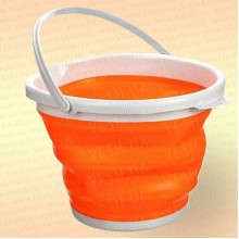 Складное ведро для рыбалки, 5 литров, цвет оранжевый
