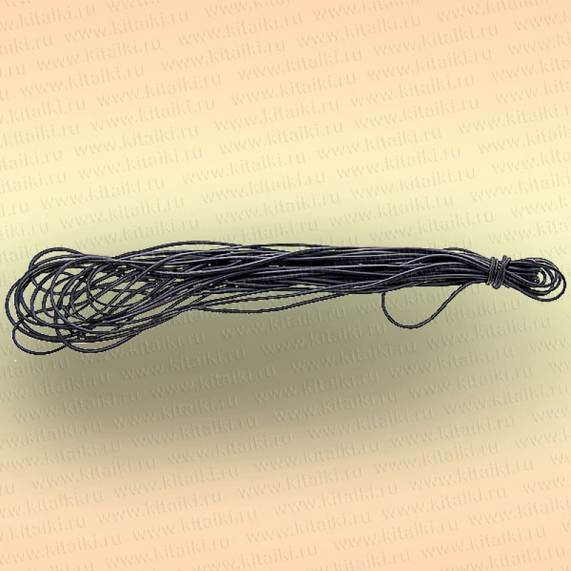 Резинка рыболовная черная, диаметр 3,0 мм, длина 15 метров
