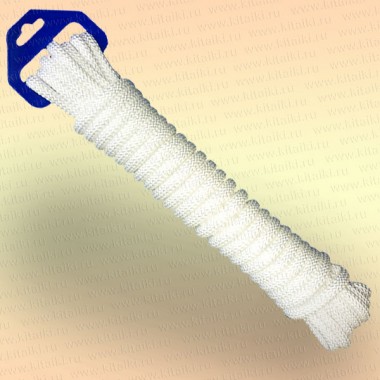 Шнур плетеный Стандарт, 10 м, белый. диаметр 8 мм