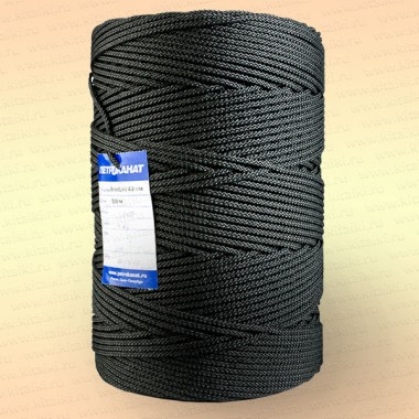 Шнур плетеный Стандарт, на бобине 500 м, диаметр 1,5 мм, черный