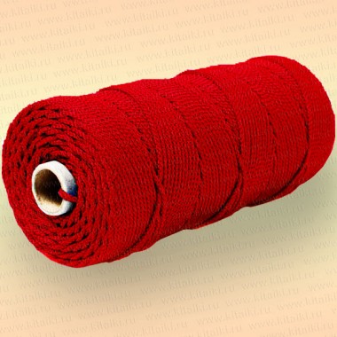 Шнур плетеный Стандарт, на бобине 200 м, диаметр 1,8 мм, красный