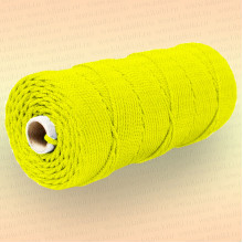 Шнур плетеный Стандарт, на бобине 250 м, диаметр 1,2 мм, желтый