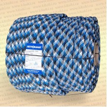 Шнур Аква-Спорт, плетеный, статика, в мотках,  8 мм, 800 кг (20 м) трехцветный